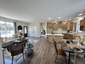 Open dining kitchen living