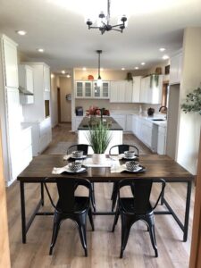 kitchen and dining room